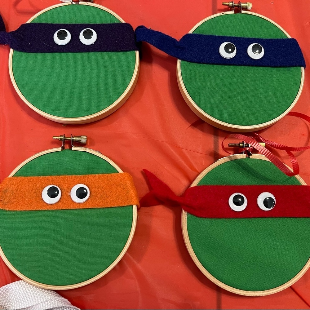 Handmade Ninja Turtle Ornaments